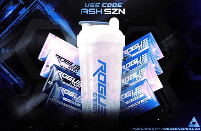 AshUprisen's tweet image. We proudly present to you, our first sponsorship with @TheRogueEnergy! Use Code “AshSZN” For all purchases!