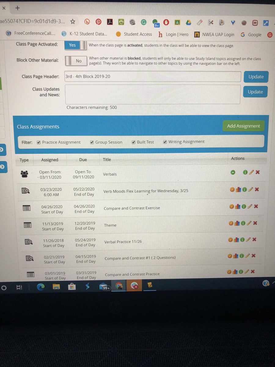 #studyisland2020     @edmentum   From the “Content Search” menu I assigned a compare &amp; contrast assignment because my students are making a digital time capsule comparing and contrasting school before the pandemic and school during the pandemic.