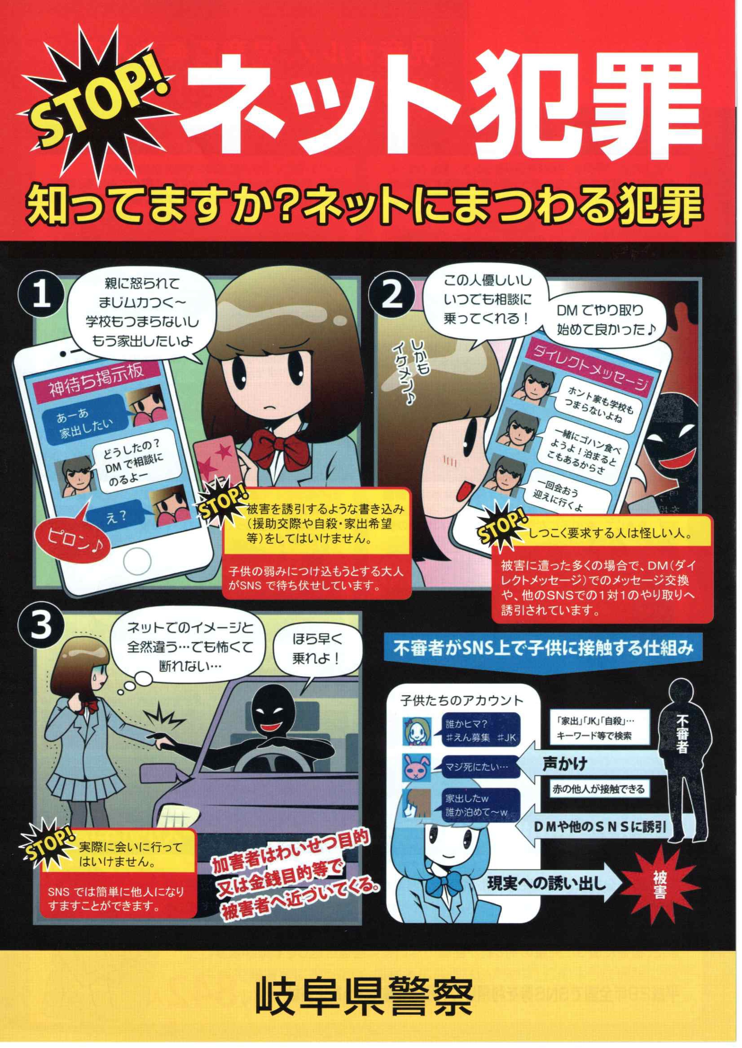 岐阜県警察サイバーセキュリティ情報 On Twitter 知っていますか ネットにまつわる犯罪 ネット犯罪から子供 を守るため 日ごろから家庭でのコミュニケーションを図り 子供にインターネットの危険性を教えることや 一緒に家庭のルールを作ることが大切です