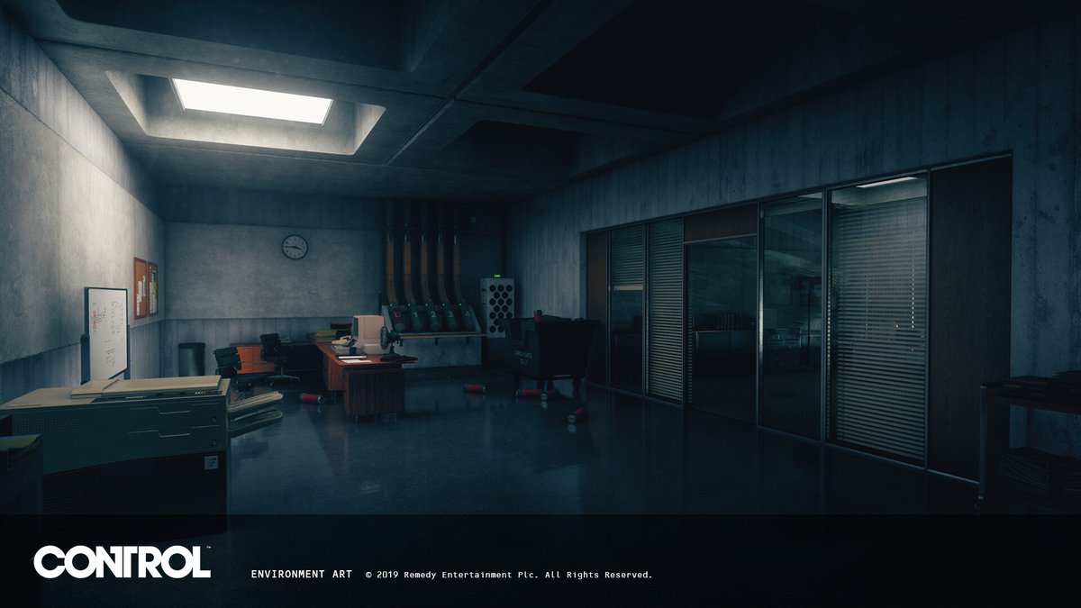 The joyously disturbing, pseudo retro, brutalist aesthetic, of Remedy's Control. https://www.artstation.com/search?q=control%20remedy&sort_by=likes