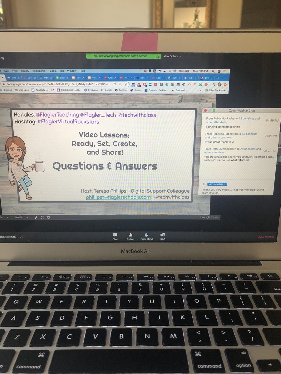 EvanaFretterd's tweet photo. Great PL with @techwithclass. Learned Flipgrid, Loom, embedding into schoology, iMovie and more. Best part- my students now have options to create their cooking videos - “Yo soy el cocinero” Thank you @Flagler_Tech #FlaglerVirtualRockstars @FPCHS @FlaglerSchools https://t.co/Jkf3joCR5l
