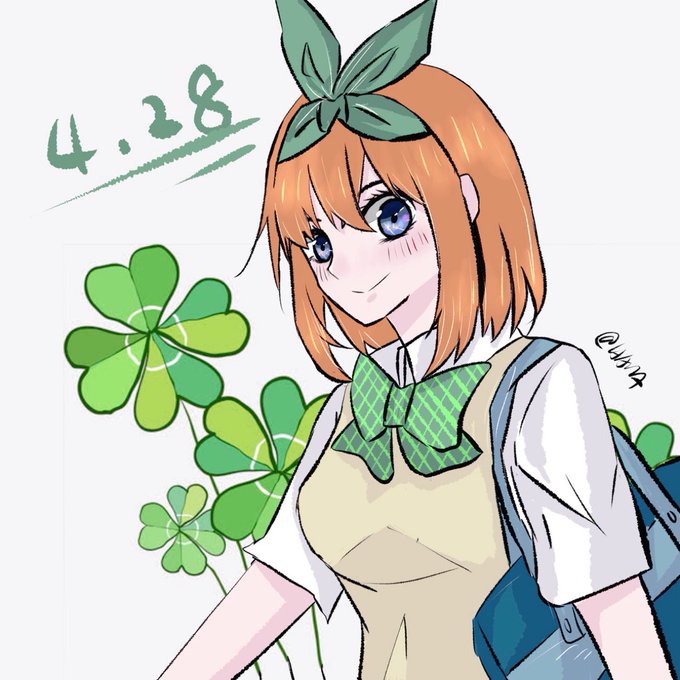 HanaさんがTwitterに投稿した中野四葉(五等分の花嫁)のイラスト。