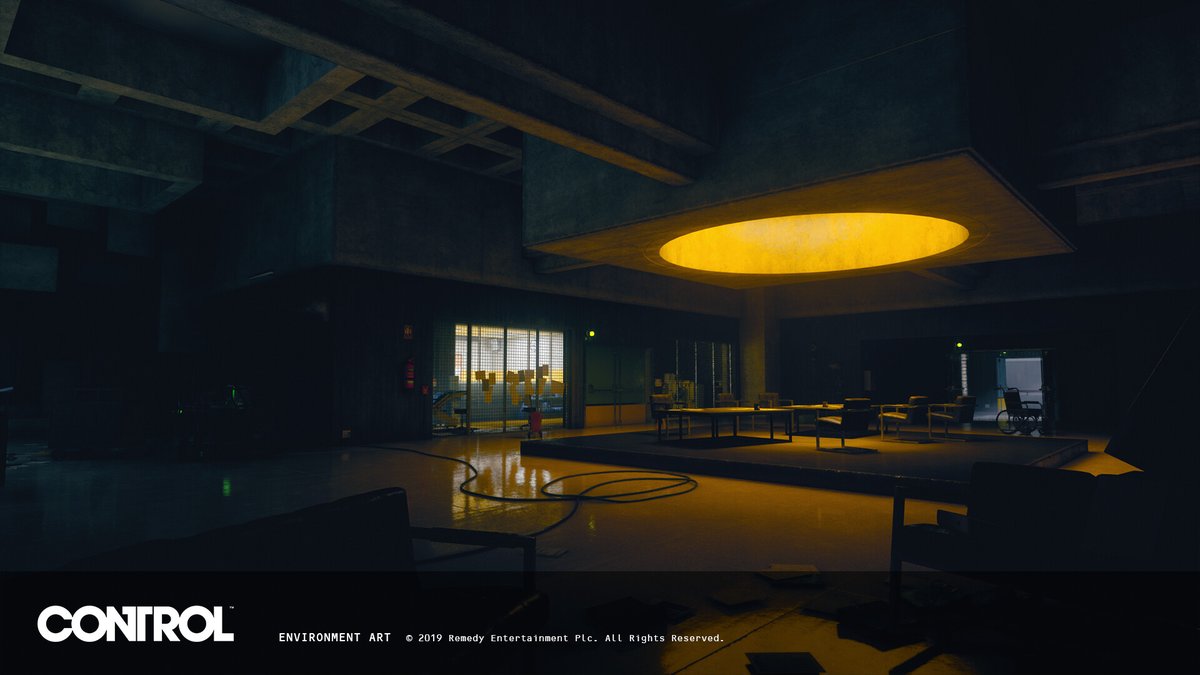 The joyously disturbing, pseudo retro, brutalist aesthetic, of Remedy's Control. https://www.artstation.com/search?q=control%20remedy&sort_by=likes
