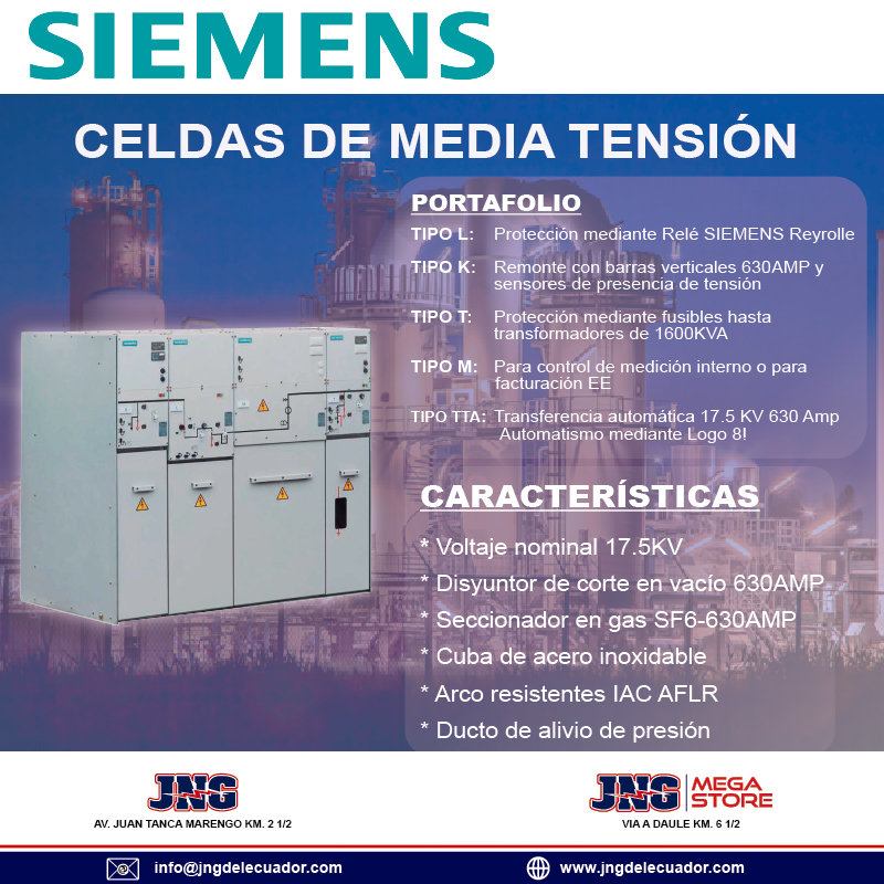 jng_ec's tweet photo. ⚡️ Celdas de Media Tensión ⚡️
DISPONIBLES PARA ENTREGA INMEDIATA
Para más información:
✅Escríbenos a: info@jngdelecuador.com
JNG Su socio en la industria 🤜🤛
Visita nuestra página web: https://t.co/4g81gK8YkD
#JNG #GUAYAQUIL #INDUSTRIAS #SolucionesEléctricas #SIEMENS #SIMOSEC https://t.co/trxRbycllH