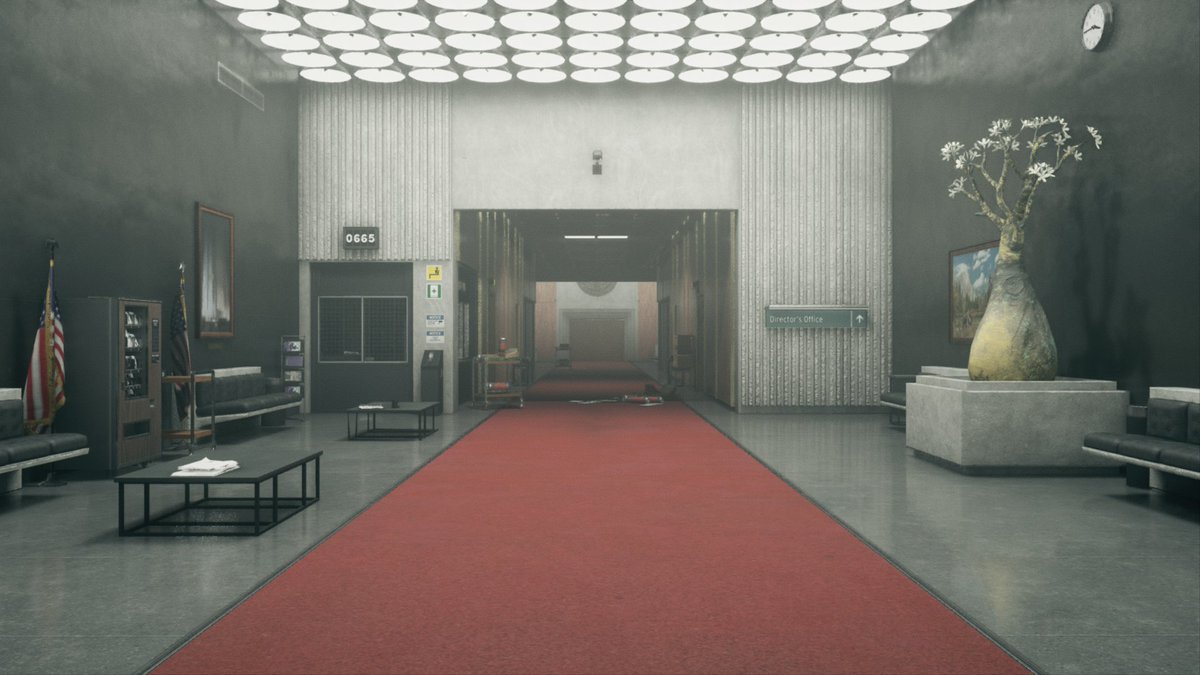 The joyously disturbing, pseudo retro, brutalist aesthetic, of Remedy's Control. https://www.artstation.com/search?q=control%20remedy&sort_by=likes