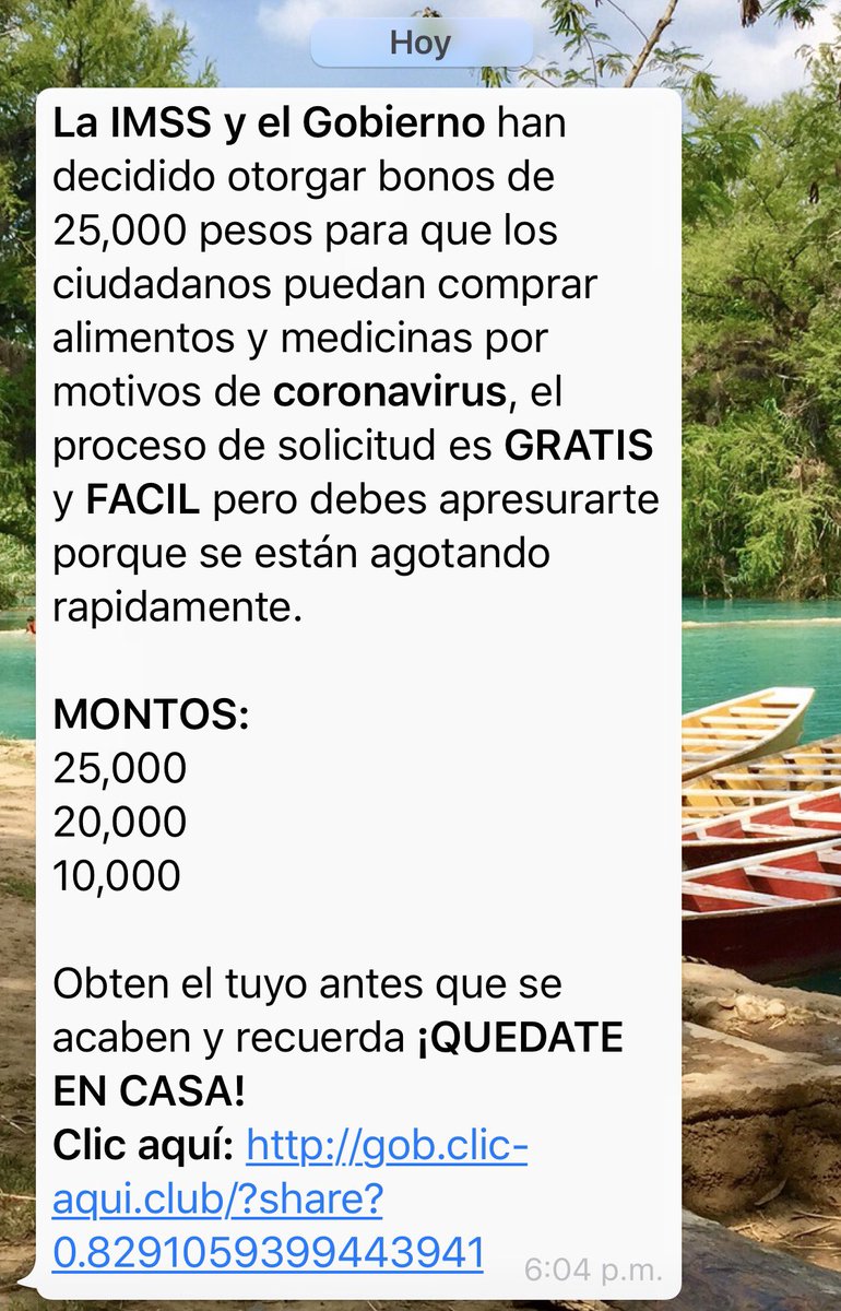 beshynee's tweet photo. Mucho cuidado con este tipo de información que le llego a un conocido de plan de apoyo que no viene de una página oficial más sin embargo pide información, se están aprovechando de la situación de la gente cuando no se vincula a una página oficial del IMSS @chamlaty @Tu_IMSS https://t.co/vd20Zyox6Z