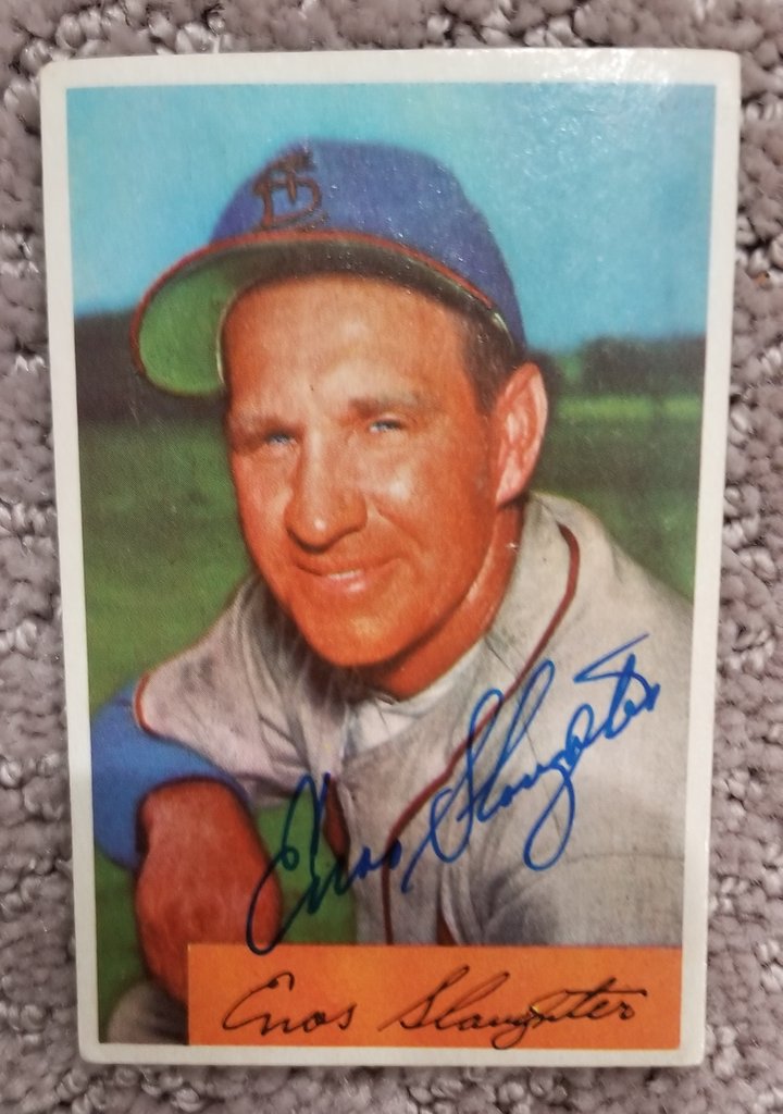 DennisCGarcia's tweet photo. .@SABRbioproject Sharing my 1953 Bowman autographed #BaseballCard of #EnosSlaughter @Cardinals
@SABRbbcards https://t.co/0otPZ4ZStG