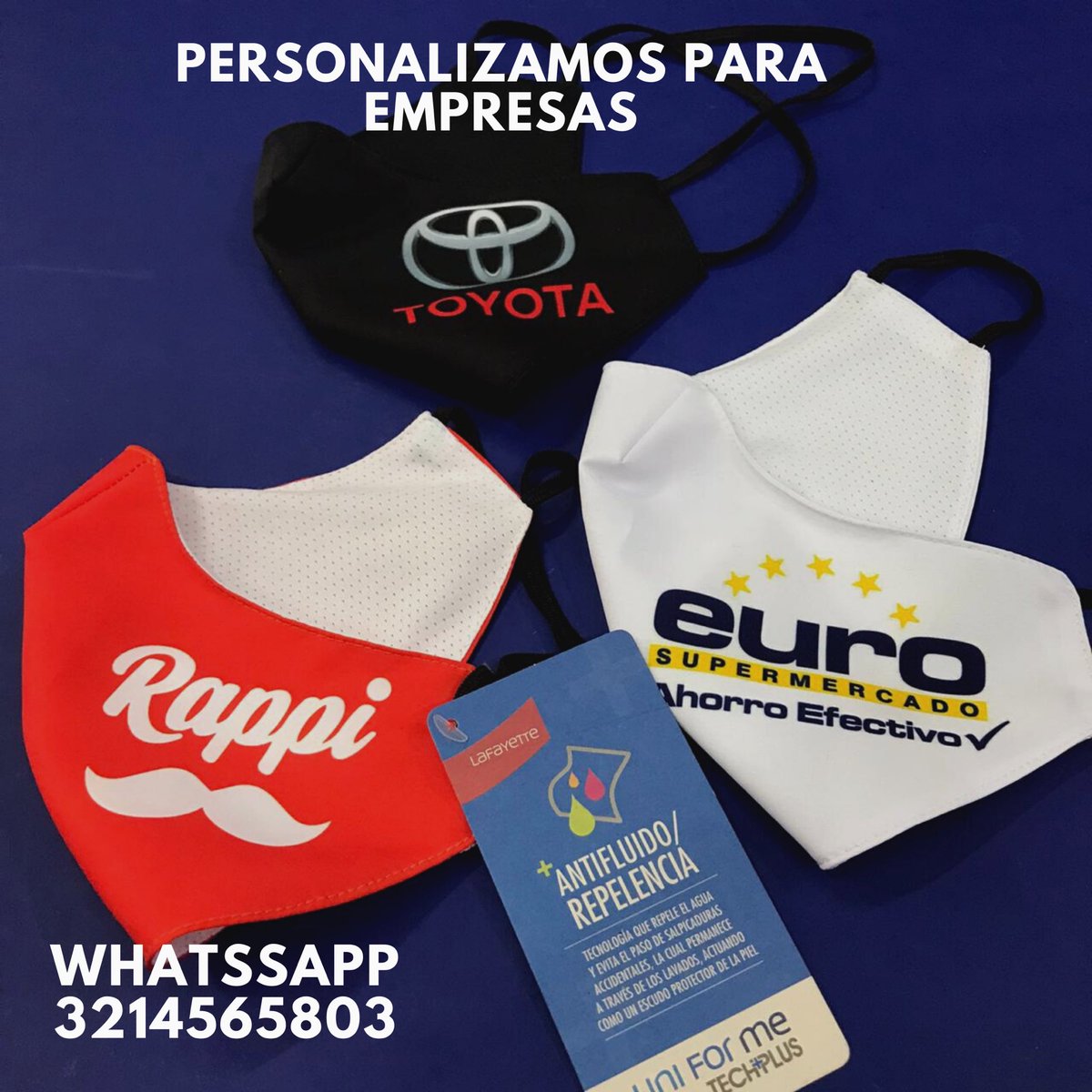 keka_zarate's tweet photo. #TapabocasCorporativos personalizados, en telas
Lafayette alta tecnología, especiales para Covid19: lavables, antifluído, tecnología antimicrobial, filtra el aire que circula, doble composición. Pide tu cotización WhatsApp https://t.co/OtaCOxhsXo #Empresas #QuedateEnCasa https://t.co/ADCIEef6Q7