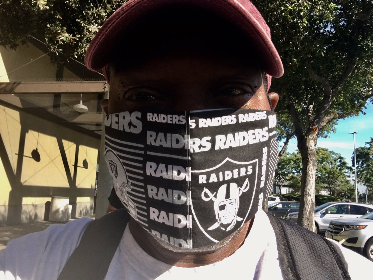 Hey #Raidernation, like my mask? <a href="/Raiders/">Las Vegas Raiders</a> <a href="/KPIXtv/">CBS News Bay Area</a>