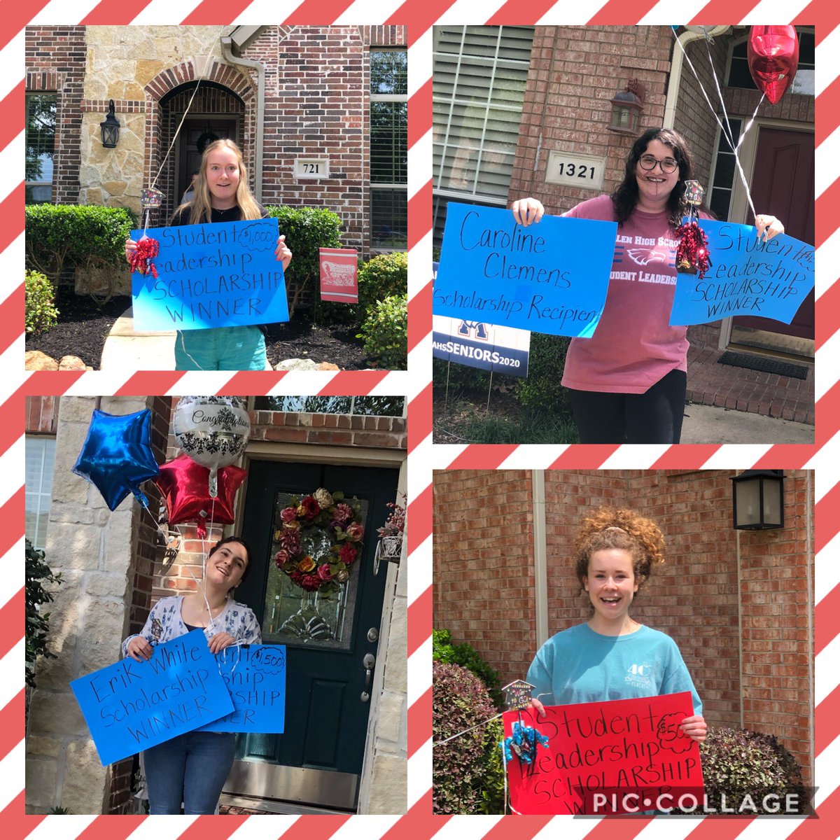 AHS_WINGS's tweet photo. 🎈 🥳Congratulations to all PALs/WINGS who received Student Leadership Scholarships today! $12,250 was awarded to 16 Seniors! And it was incredible to have our ALUMNI join us for the SURPRISE Announcements! https://t.co/nh3TIg7R5Z