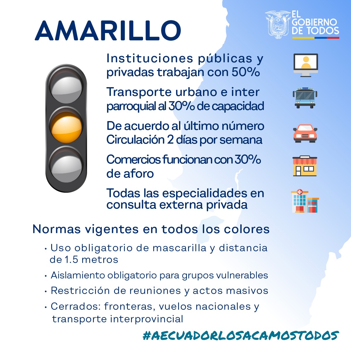 Lenin's tweet photo. Del 4 al 31 de mayo, el #SemáforoEC determinará la condición de cada ciudad. Las autoridades locales usarán esa información para tomar decisiones. A nivel nacional, nos mantenemos en emergencia. Por favor #QuédateEnCasa e infórmate solo por medios oficiales. https://t.co/TvClD0CJ2m