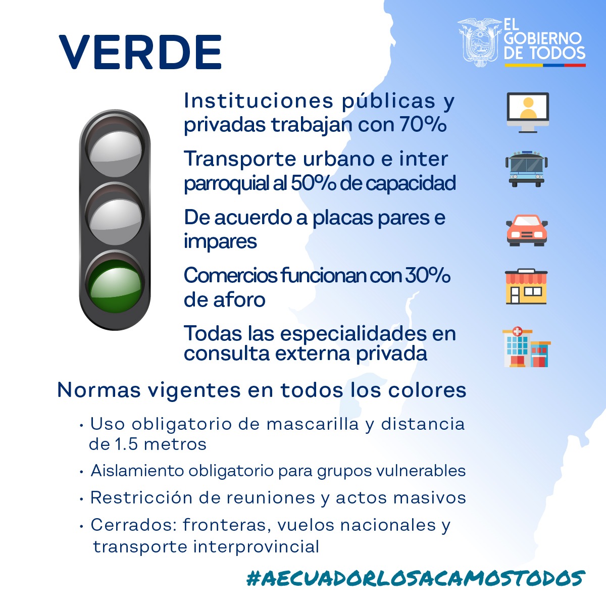 Lenin's tweet photo. Del 4 al 31 de mayo, el #SemáforoEC determinará la condición de cada ciudad. Las autoridades locales usarán esa información para tomar decisiones. A nivel nacional, nos mantenemos en emergencia. Por favor #QuédateEnCasa e infórmate solo por medios oficiales. https://t.co/TvClD0CJ2m