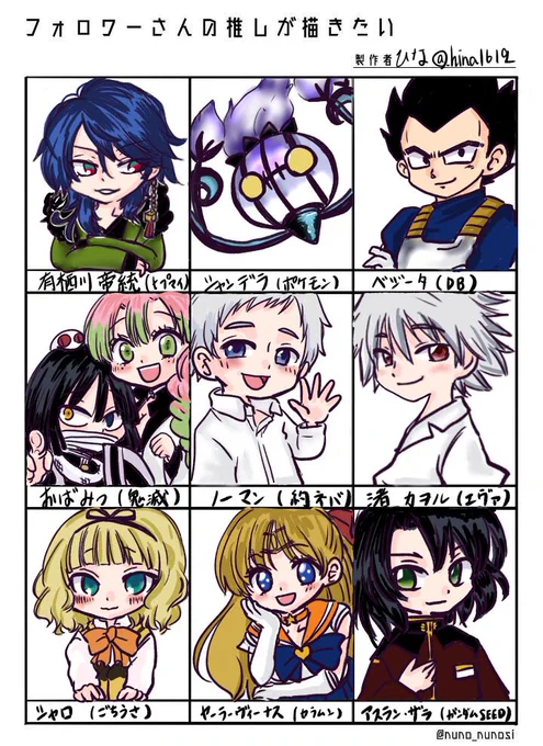 #フォロワーさんの推しが描きたい
たくさん描けて楽しかったです!
ありがとうございました～! 