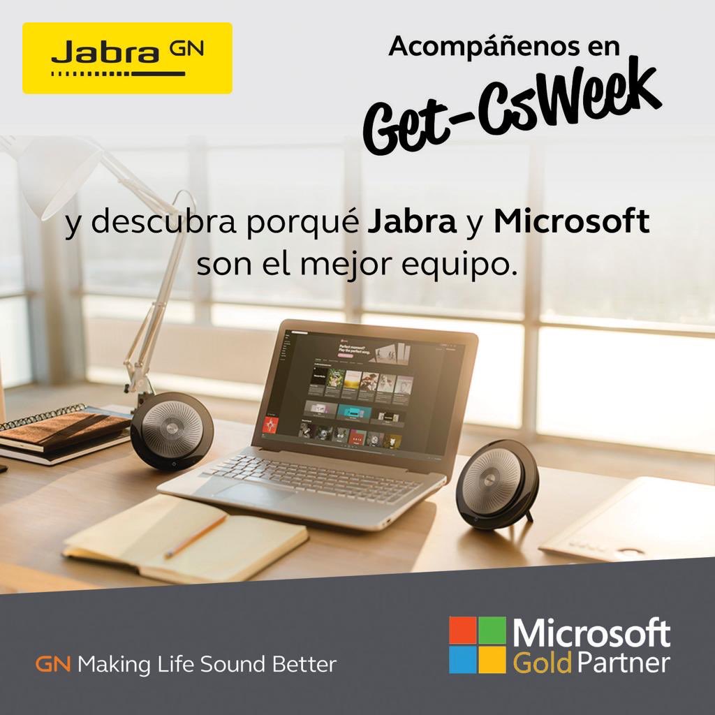 GetCsLatam's tweet photo. #GetCsWeek gracias a nuestro patrocinador @We_are_Jabra por participar. Pueden ver que varios de nuestros speakers usas sus headsets.
No olviden asistir a su sesión el día Jueves 30 de Abril donde estarán haciendo un #sorteo de un Jabra Speak 710!
https://t.co/rw8Wu3T1e3 https://t.co/JRDjqsshtc