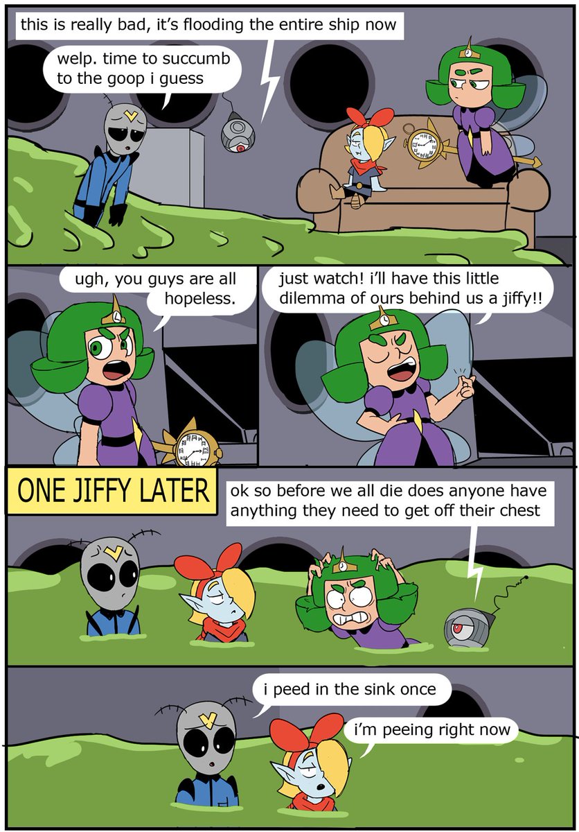 wren be like: starts second webcomic before finishing her first one JGKLSDJFKL

The Entropy Foil #1: space goop 