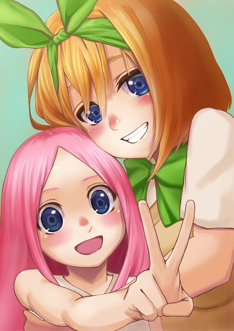 異澤さんがTwitterに投稿した中野四葉(五等分の花嫁)のイラスト。