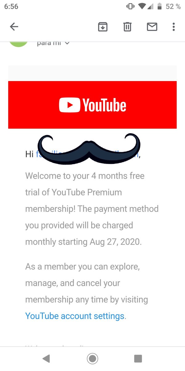 Sobres cuenta de YouTube premium x 4 en 100 pesitos quien dijo yo ?