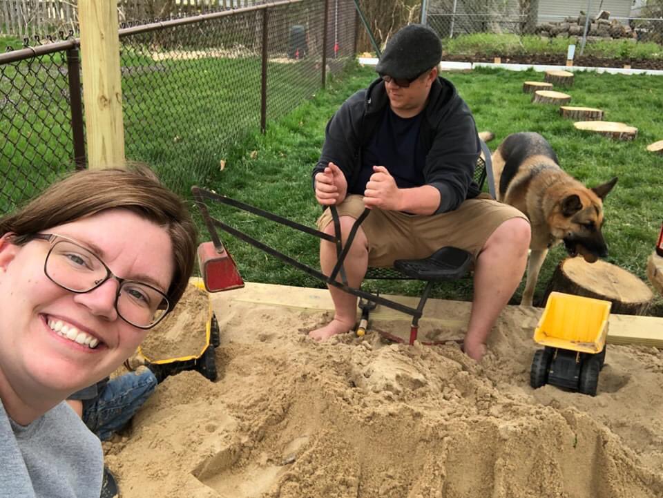CRMcKinleyMS's tweet photo. Our #STEAMstaff is filled with designers and creators! Mrs. Dunphy and her family built a sand box. They created sand castles at home today...who knows what will be next??
P.S. Eva (her dog) is the "Sand Castle Dragon" that likes to ruin her designs.
#MSAcares #STEAMathome https://t.co/Wd7FvkbA27