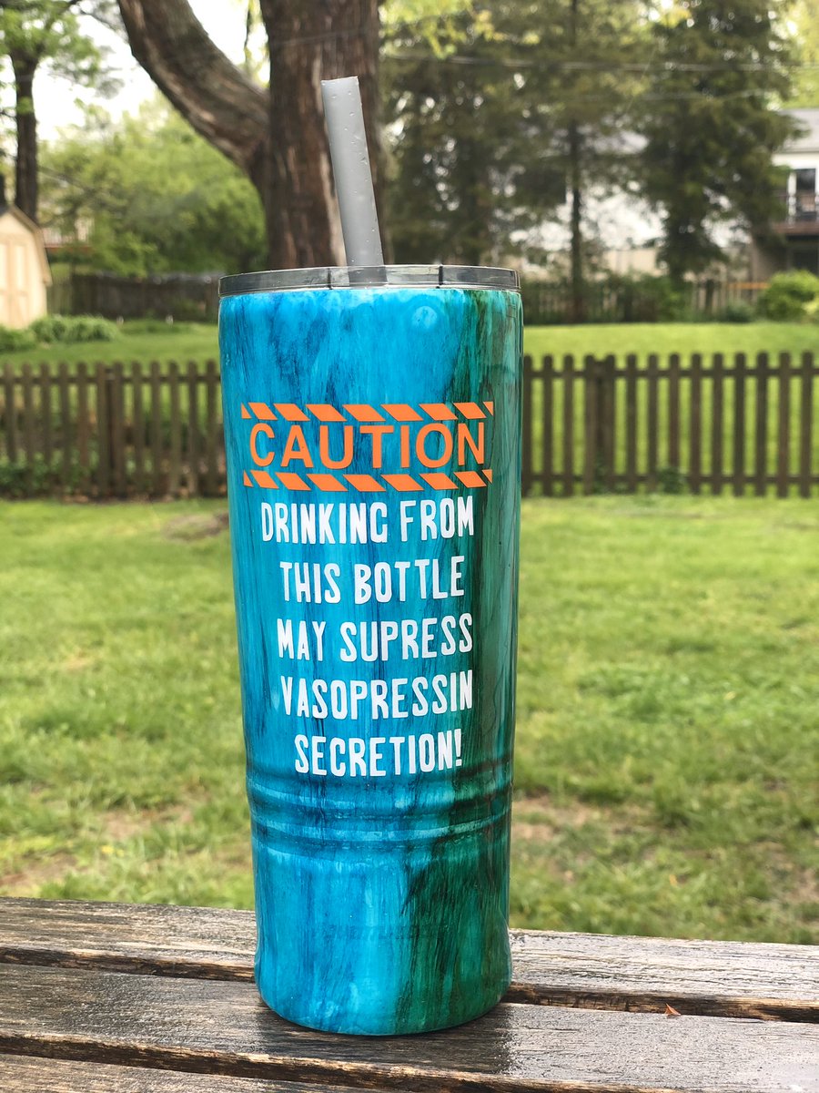 DiabetesNinja's tweet photo. My wife made me an awesome #endocrinology #tumbler! #vasopressin #SaltWaterBalance #EndoHumor #PosteriorPituitary #pituitary #INeedToPee #EndoTwitter https://t.co/VkT3tgpHty