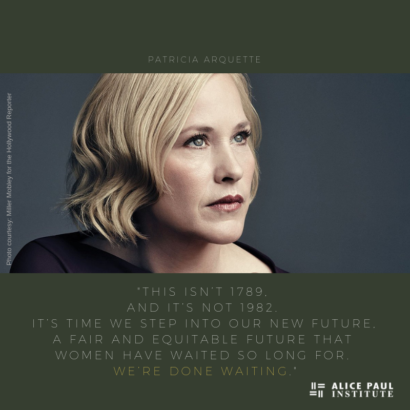 ERANowAPI's tweet photo. "It's time we step into our future." @patriciaarquette
#ERANow
#ERAMythbusters
https://t.co/SMao8osmLt https://t.co/T5XQXzp1yX