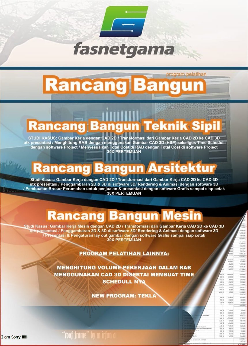 Buruan daftar kelas Rancang Bangun, bisa ke Fasnetgama aja. Bareng teman kamu langsung buka kelas rame-rame juga bisa loh. Info lebih lanjut bisa hubungi WA: 087738301880 / Hubungi (0274) 5304890