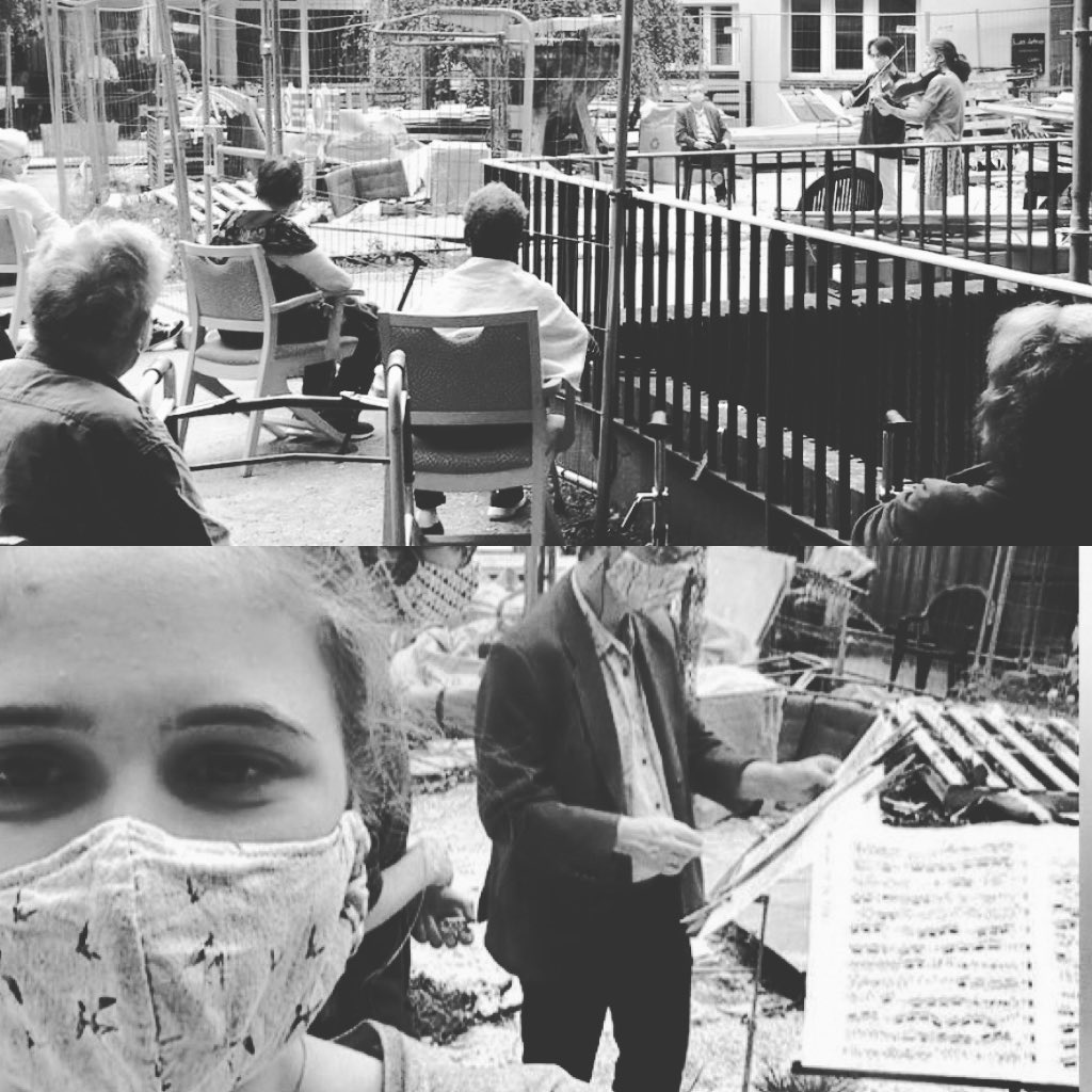 emmanuelleduthu's tweet image. Ils ne voient que masques, croient être abandonnés des leurs, ils sont atteints d’un autre mal : l’ISOLEMENT.
Les musiciens de l’@OAOstinato vont jouer à tour de rôle dans un Ehpad à Bagnolet pour personnes en situation de précarité #enmusiquepourplusdhumanite #covid19solidarite
