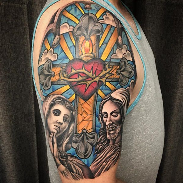 StainedGlass Window Tattoo on Hand  Best Tattoo Ideas Gallery