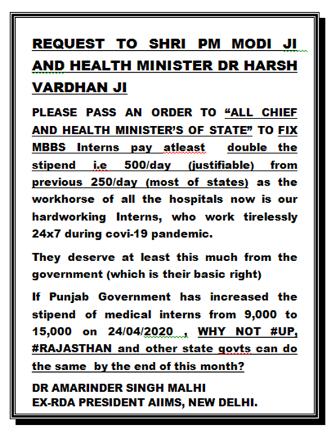 drasmalhi's tweet photo. @priyankagandhi mam, Please #request to @ashokgehlot51, @capt_amarinder for #Same_work #same_pay to #rajasthan & #Giansagarinterns (& other inters of india) as these are run by @INCIndiaLive
#JusticeToGianSagarInterns,as they are working for #COVID19Pandemic #deprived4stipend https://t.co/hDZwaDkzIC