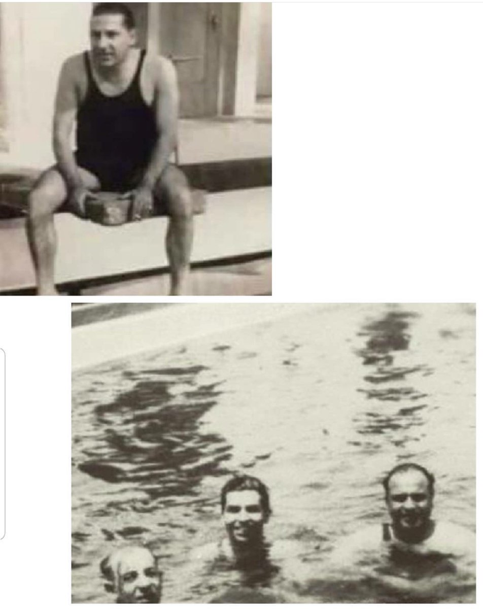 プールで泳ぐアル カポネ フランク コステロ ラッキー ルチアーノ の三人 近年 発見された写真です あまり有名なマフィアが複数写った写真はないのでかなり貴重です 三人とも様々な映画に影響を与えました マフィア ゴッドファーザー ギャング ツイレポ