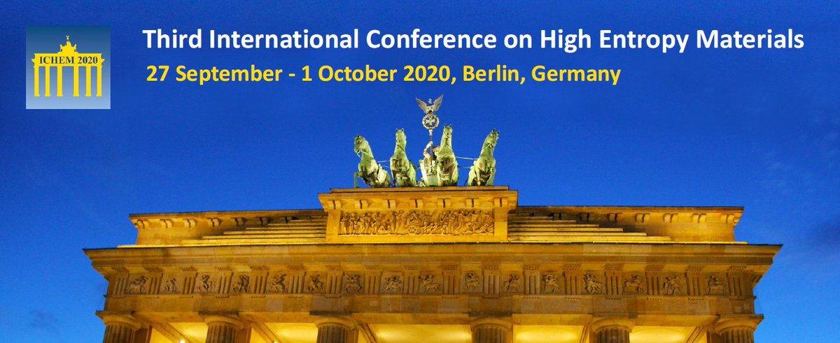 Entropy_MDPI's tweet image. 🎙️Third International #Conference on #HighEntropy #Materials
⏰27 September–1 October 2020
📍Berlin, Germany 
mdpi.com/journal/entrop…