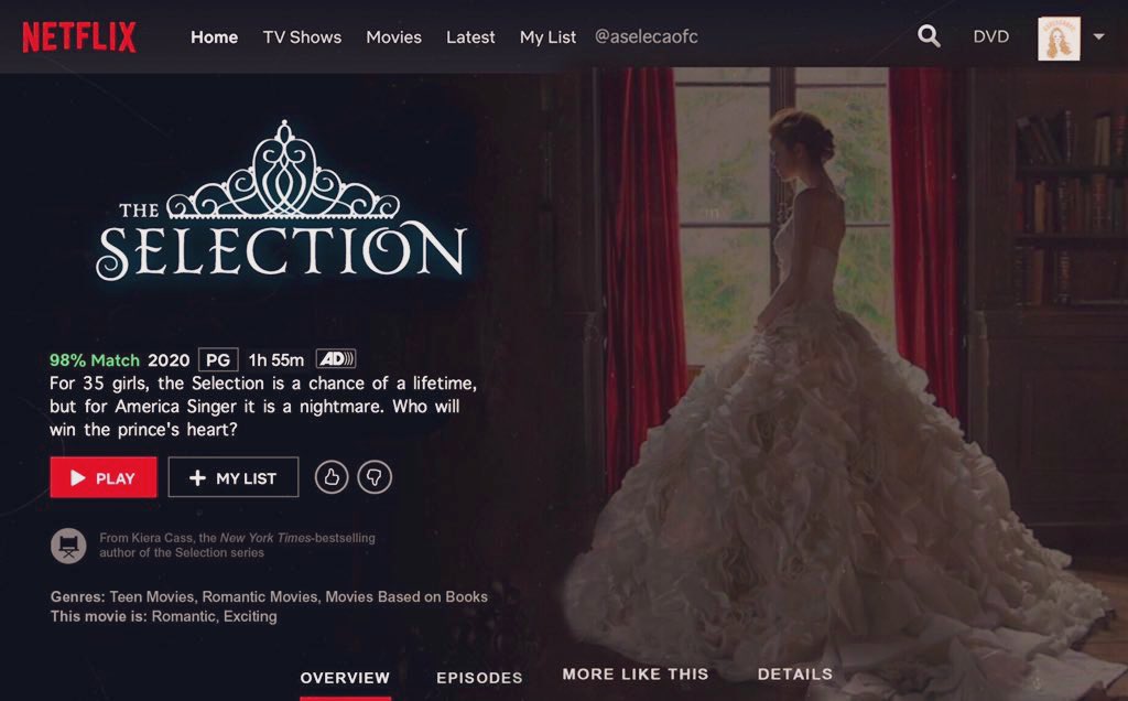 X 上的 The Selection Brasil：「A Netflix como explicar a