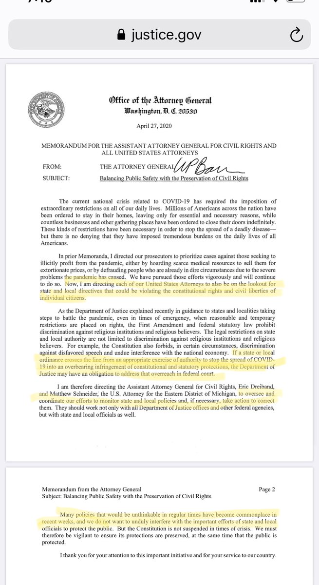 aliTherapist's tweet photo. @AGBecerra #workforthepeople #barr is #watching #openca stop violating our #constitutionalrights https://t.co/6eiMuakB4Z