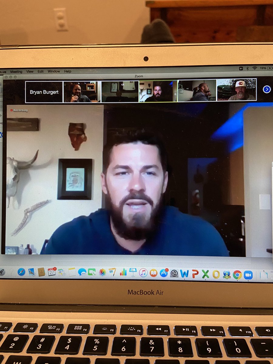 CoachBurgert's tweet photo. Getting ready for #Outfield play with @StickandBallTV @CoachSheets3 @JT_Maguire35 @Tves_23. Feels like a weekend DH with all this content being shared tonight with all these coaches #DugoutChatter #PrideAside https://t.co/XONGBOInzg
