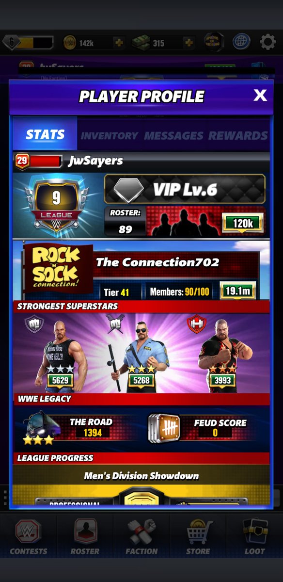 jwsayers0215's tweet photo. @WWEChampions Your game is messing up on me again. And this time it could get me kicked from my faction. This is some bs. Please fix it. And if youre gonna give me sumtn for the glitch. Please make it better than 80 heal packs. How bout a 4 gold star athlete. https://t.co/L4uC93d3VO