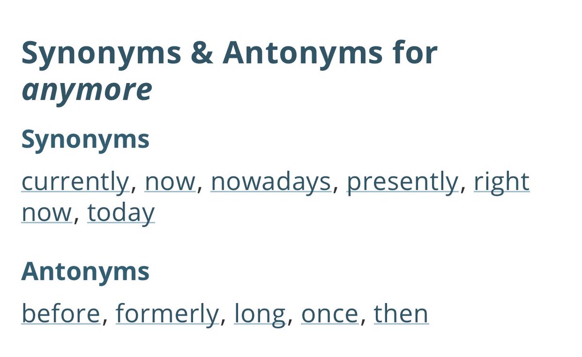 Nowadays synonym