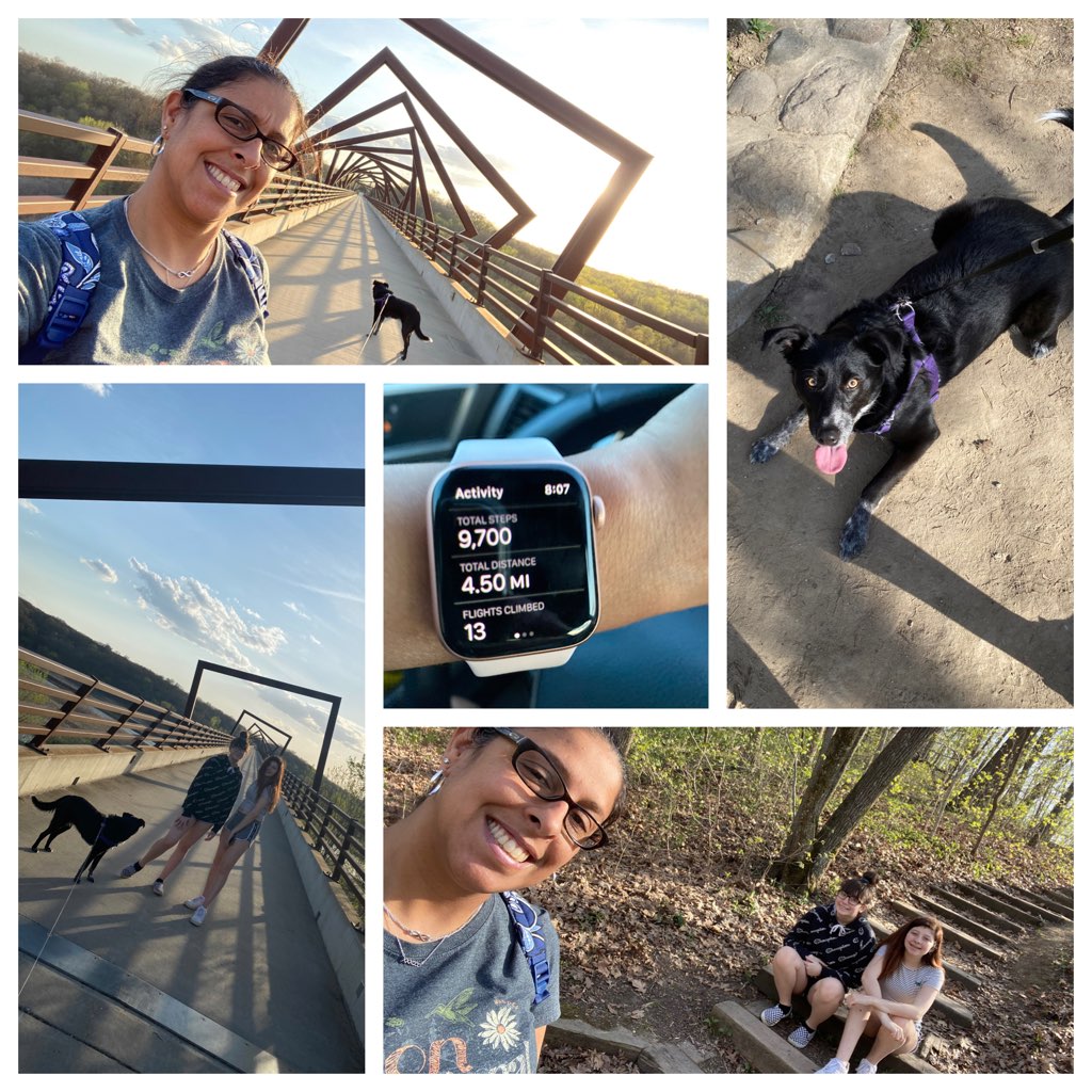 4.5 miles x 3 humans and a doggo! 13.5 miles for an amazing Golden hour outing at the Ledges and High Trestle Trail #GoldenHourWalk #CarryTheLoad #CrushingIt #HardWork <a href="/KatiePingel1/">Katie Pingel</a> @carodawn_11 <a href="/JakeRedenbaugh/">Jake Redenbaugh</a>  @zena_matti @BrianWest_NP #LifeAtATT