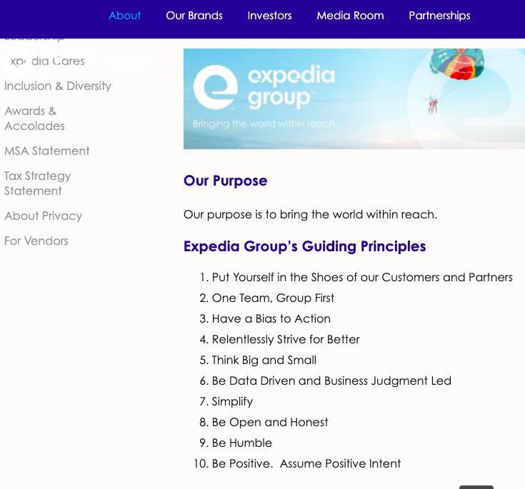 TheaAvocato's tweet photo. @EVAAirUS @Expedia @ExpediaCA @ExpediaGroup @apolloglobal @egon_durban @Elliottmgmtcorp I will not book any future travel using Expedia. From my perspective as a customer-Barry Diller &amp; Peter Kern do not encompass ExpediaGrps Guiding principles https://t.co/VaMxneCXso. Pay attention to #1 - satirical! https://t.co/UkTEWsPMwj