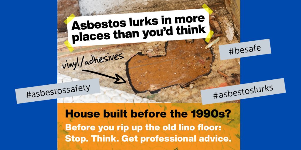 Reflections (@reflectasbestos) on Twitter photo #Asbestos was used in over 3000 products. If your vinyl floor is cracking or if you're looking at replacing it, get an #asbestos check first. Don't expose yourself and/or your family. #besafe #asbestossafety #asbestoslurks <a href="/AsbestosSafety/">Asbestos Safety</a> <a href="/healthgovau/">Australian Dept of Health, Disability and Ageing</a> <a href="/safe_work_aus/">Safe Work Australia</a> #Asbestos was used in over 3000 products. If your vinyl floor is cracking or if you're looking at replacing it, get an #asbestos check first. Don't expose yourself and/or your family. #besafe #asbestossafety #asbestoslurks <a href="/AsbestosSafety/">Asbestos Safety</a> <a href="/healthgovau/">Australian Dept of Health, Disability and Ageing</a> <a href="/safe_work_aus/">Safe Work Australia</a>