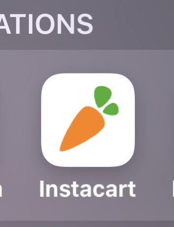 Aplicación Instacart recomendada para compras en Publix super market y la farmacias Walgreens