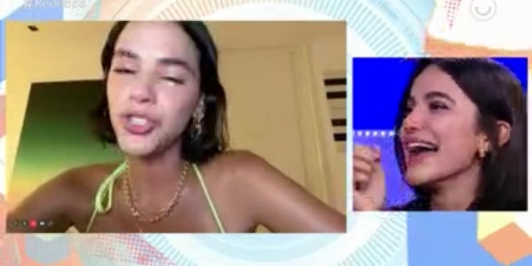 woolbx's tweet photo. Fãs do Prior: "Se a Bruna Marquezine e Manu estão tristes estou feliz"

Realidade:
Bruna ao vivo com Manu comemorando a vitória da Thelma #BBB2020 https://t.co/UpiIVJRDgw