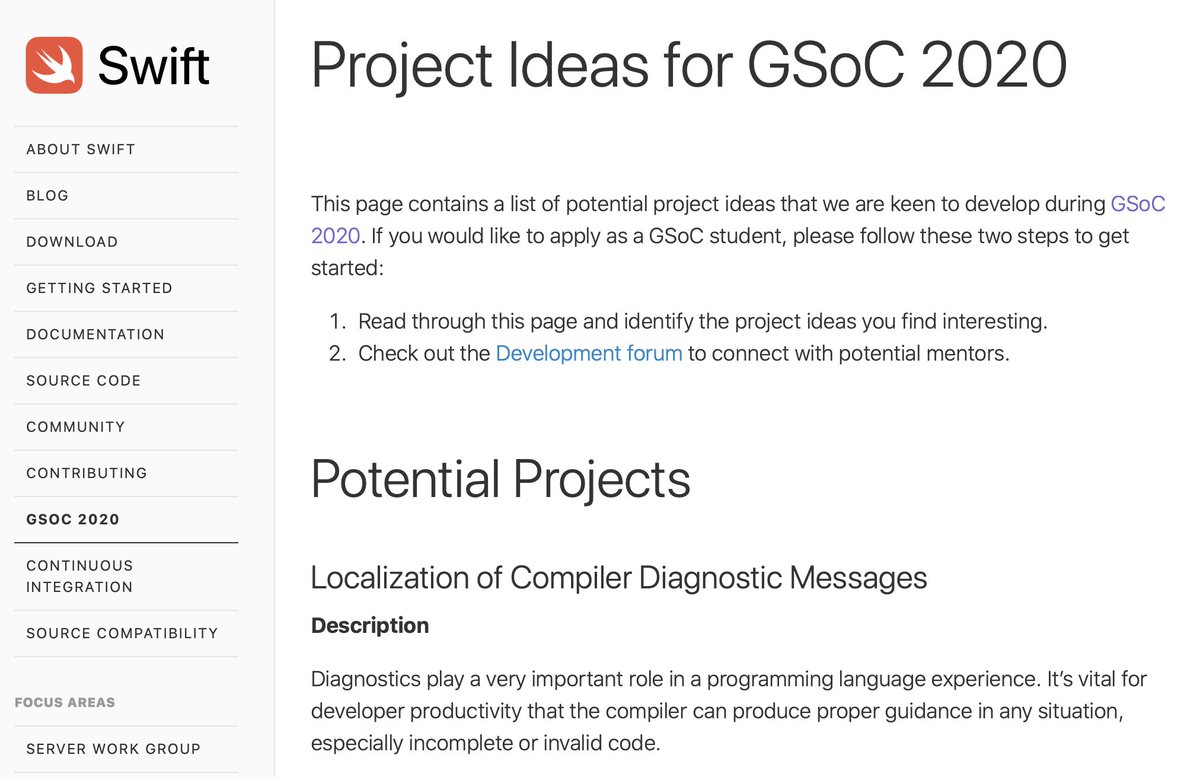 arungupta's tweet image. Mentors from @apple are waiting for the students to be announced for @gsoc for the following projects:
@netty_project github.com/netty/netty/wi…
#Swift swift.org/gsoc2020/
#GoogleSummerOfCode