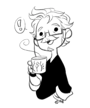 Default doodle when I'm artblocked is making the character eat / drink. >.> 