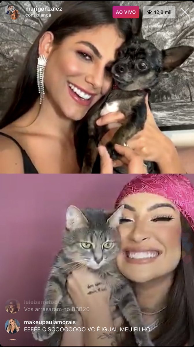 ouximaria's tweet image. Affffff eu amo! @marigonzalez @BiaAndradeOfc meu MABIA🤍🤍🤍 #BBB20