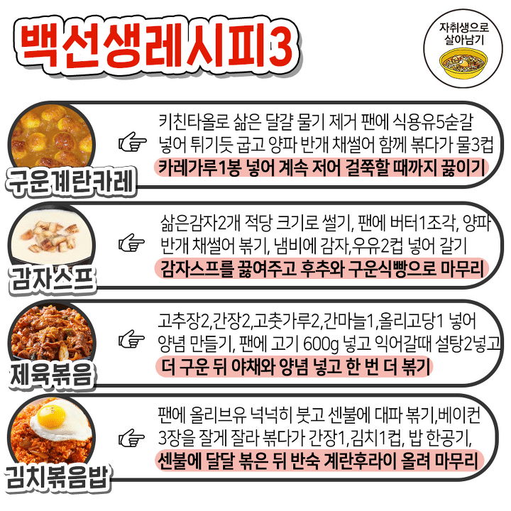 wildcatclub_'s tweet photo. 따라만 하면 요리고수 된다는 백종원 인기레시피 24개

(타래로 계속) https://t.co/YQv4tNIB8F