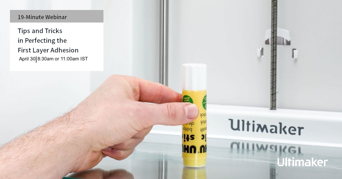 Novabeans3D's tweet photo. Discover the importance of good first layer adhesion to the success of your #3dprint
Join us on 30th April and learn how to achieve it
Sign up: https://t.co/LtHgdNKHsa

#ultimaker #novabeans3d #fdm #3dprinting #19minutewebinar #filaments https://t.co/wG4A5DaDza