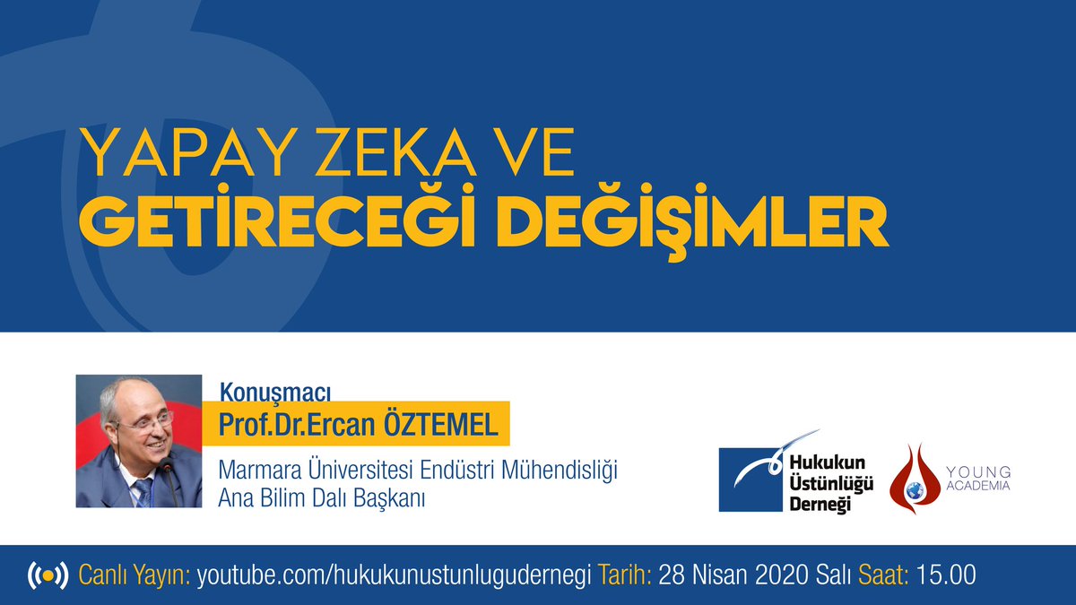 Hukukun Üstünlüğü Derneği (@hukukunustder) on Twitter photo Hukukun Üstünlüğü Akademisi ve <a href="/youngacademia_/">Young Academia</a> işbirliği ile düzenlenen online seminerlerimizde bu hafta "Korona Virüs Salgınının Dünya Ekonomisindeki Etkileri" konusu ile Prof.Dr.Ercan Öztemel konuk olacaktır.
Zoom ve Youtube sayfamızdan Salı Saat:15.00'de Canlı yayındayız! Hukukun Üstünlüğü Akademisi ve <a href="/youngacademia_/">Young Academia</a> işbirliği ile düzenlenen online seminerlerimizde bu hafta "Korona Virüs Salgınının Dünya Ekonomisindeki Etkileri" konusu ile Prof.Dr.Ercan Öztemel konuk olacaktır.
Zoom ve Youtube sayfamızdan Salı Saat:15.00'de Canlı yayındayız!