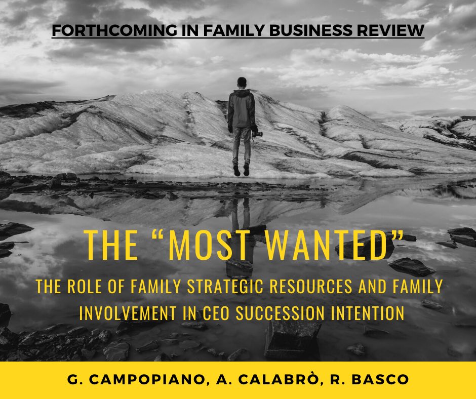 New article in FAMILY BUSINESS REVIEW - Have you ever wondered how the importance and mobilization of resources like financial or human capital, accessible thanks to family involvement, affects the preference for a family or a non-family CEO? Study based on STEP Project data!