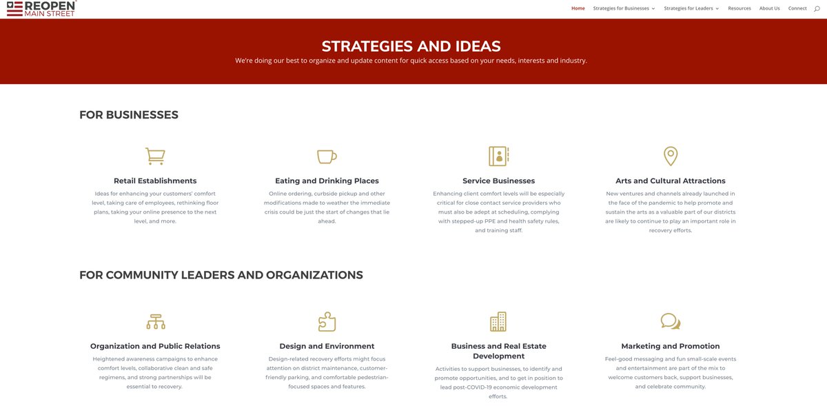 reopenmainstre1's tweet photo. The soft launch is complete and we're all systems go! Dig in for more than fifty COVID-19 reopening strategies and ideas: https://t.co/6XvSkfK06E #reopenmainstreet https://t.co/Eb2FGZM7jv