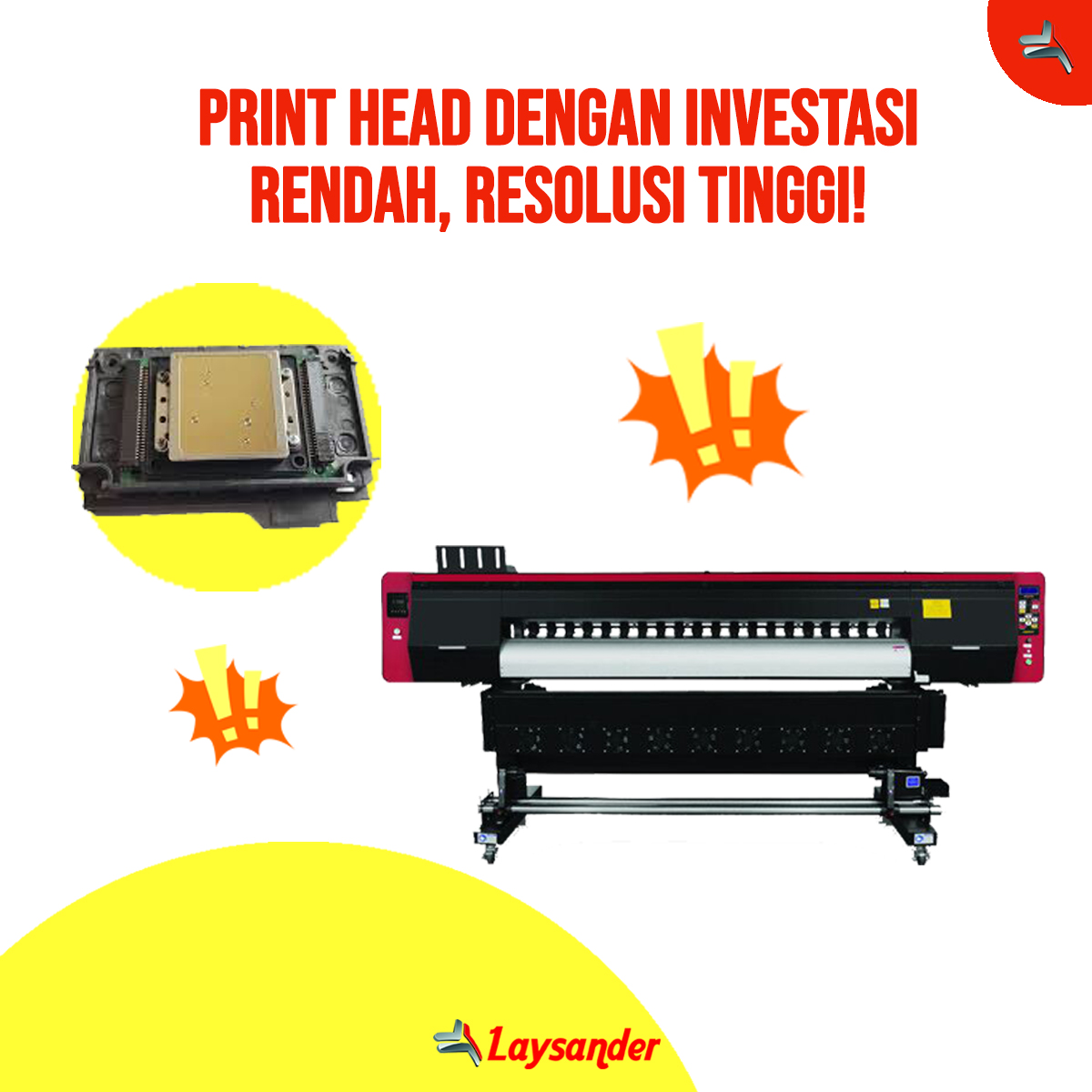 laysander's tweet image. Print head dengan investasi rendah tapi resolusinya tinggi? Yuk langsung cek di shorturl.at/cLQTU #Laysander #cetakspanduk #cetaksticker #mesindigitalprinting #digitalprinting #cetakkain