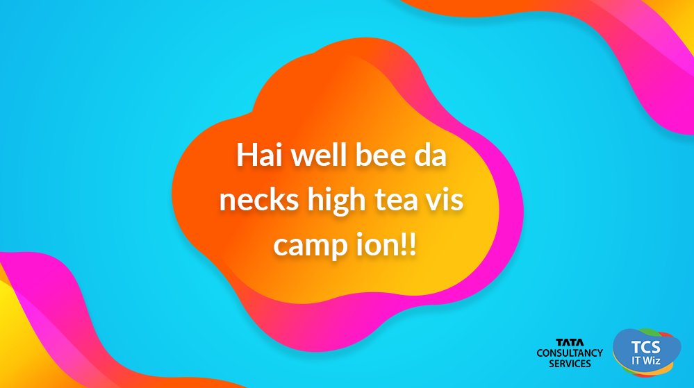 TCSITWiz's tweet image. If you are a true TCS IT Wiz fan, go on and decode this!!

#ITQuiz #TechQuiz #TechIQ #QuizOfTheDay #GibberishChallenge